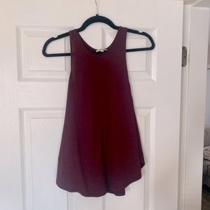 Aritzia WilfredFree burgundy racer back tank top